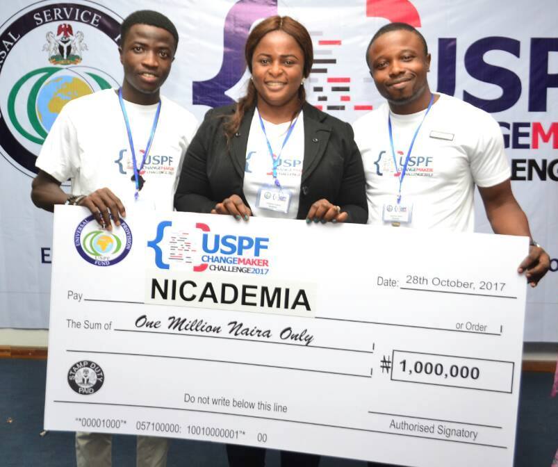 Nicademia wins the USPF 2017 Changemaker Challenge