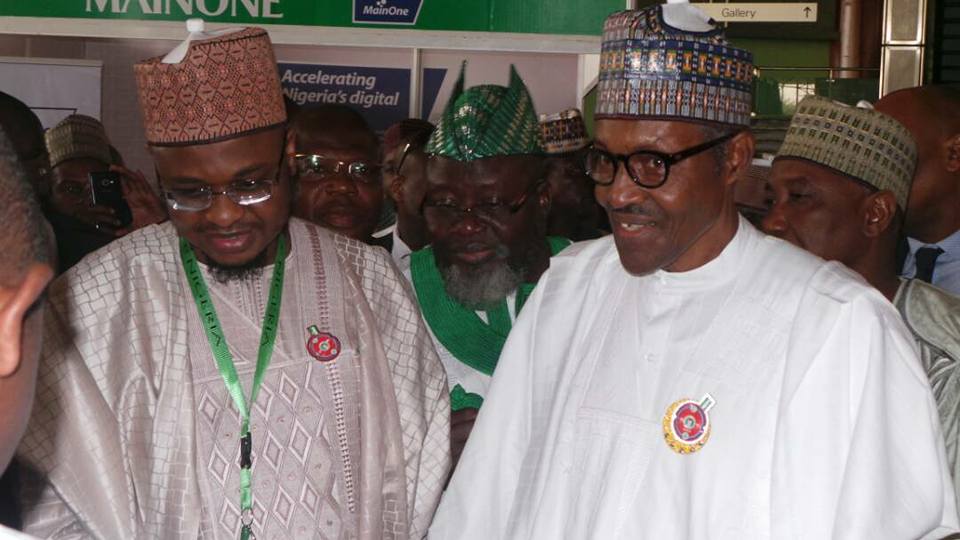 DG of NITDA, Dr Pantami taking President Muhammadu Buhari on tour at eNigeria