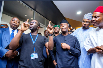 Vice President, Prof. Yemi Osinbajo inside Andela