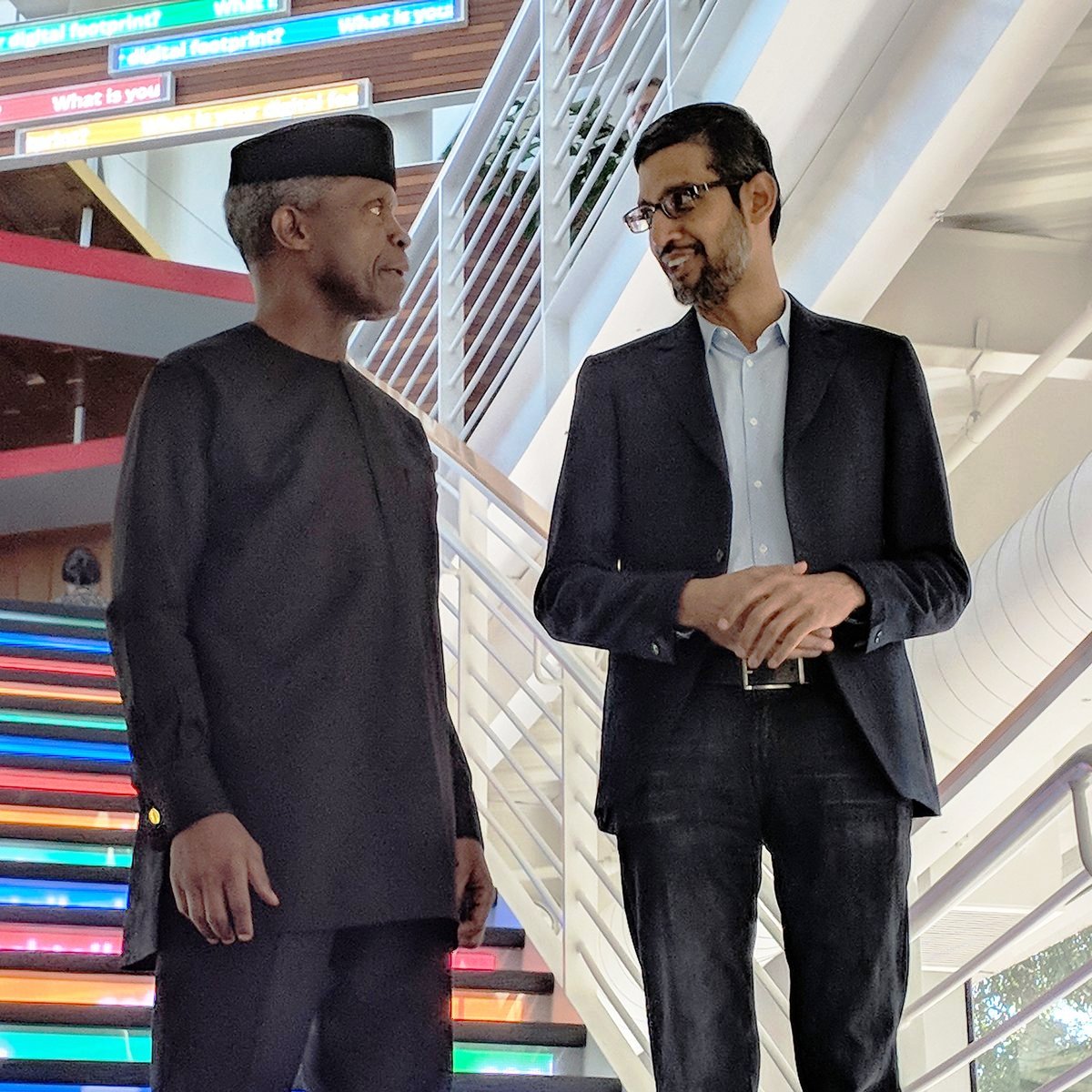 VP Osinbajo and Google's Sundar Pichai