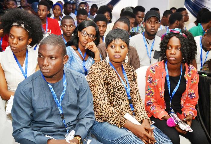 A cross section of students at the event.
