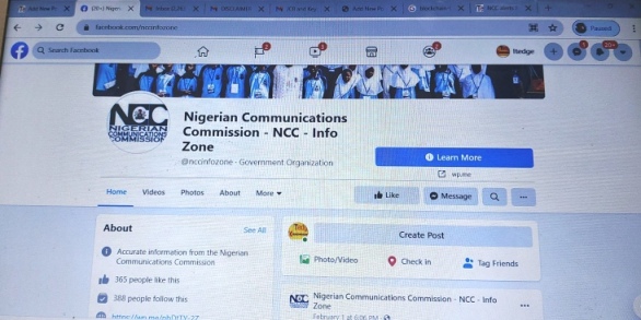 NCC fake Facebook