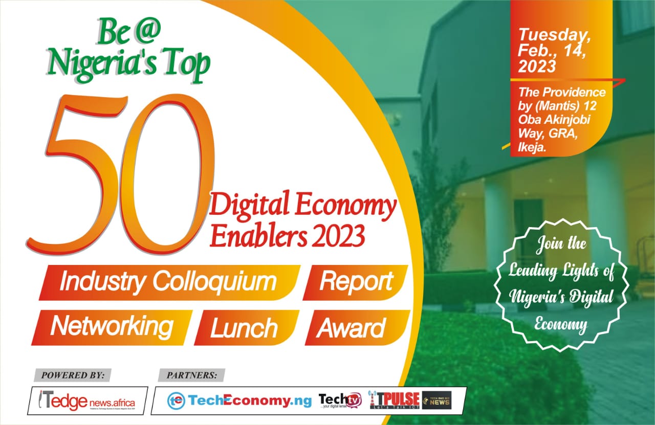Nigeria’s Top 50 Digital Economy Enablers 2023 is convergence of